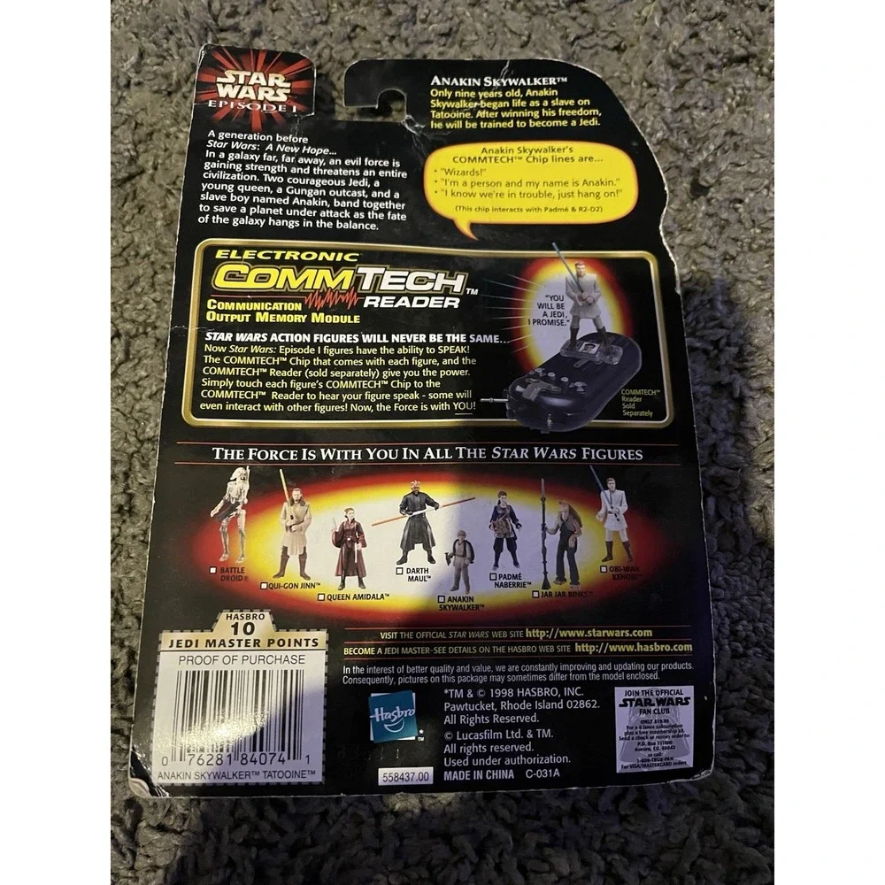 STAR WARS ANAKIN SKYWALKER (TATOOINE) WITH BACKPACK AND GREASE GUN IN PACKAGE.